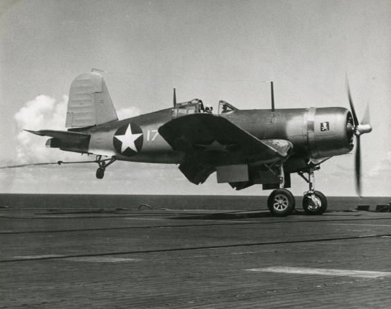landing F4U-1 in tri color paint