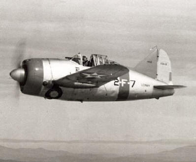 F2A-1 in flight